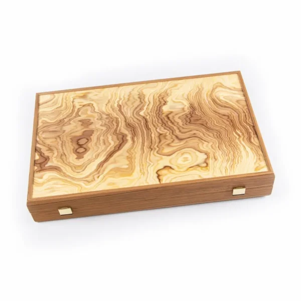 Manopoulou Backgammon: Olive Burl - Medium Best