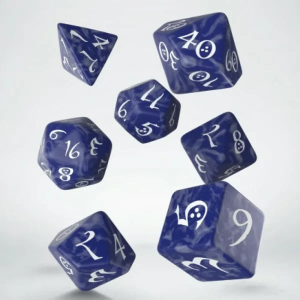 Q Workshop Classic Rpg Cobalt & White Dice Set (7) Sale