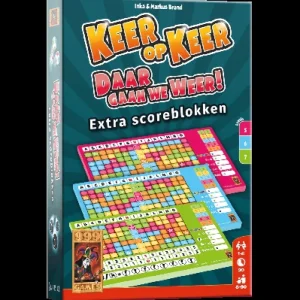 999 Games Keer Op Keer Scoreblok 3 Stuks Level 5, 6 En 7 - Dobbelspel Clearance