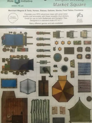Role 4 Initiative Market Square: Dungeon Dressing: Dry Erase Vinyl Stickers Best