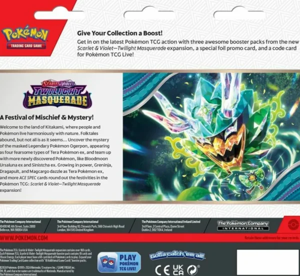 Pokemon USA Pokemon - Twilight Masquerade 3 Booster Blister - Revaroom Store