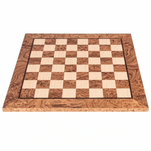 Manopoulou Schaakbord Walnoot Burl & Eiken 40X40Cm Best Sale