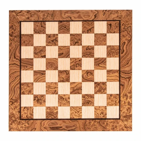 Manopoulou Schaakbord Walnoot Burl & Eiken 40X40Cm Best Sale