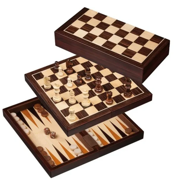 Philos Schaak/Dam/Backgammon Kassette Veld 30 Mm, Koningshoogte 63 Mm Best