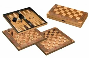 Philos Schaak/Dam/Backgammon Kassette Veld 43 Mm, Koningshoogte 77 Mm Best