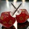 Chessex Stud Earrings Glitter Ruby Mini-Poly D20 Hot