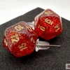 Chessex Stud Earrings Glitter Ruby Mini-Poly D20 Hot