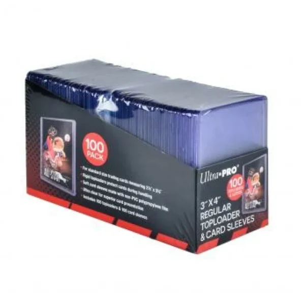 Ultra Pro 3" X 4" Regular Toploaders & Card Sleeves (100 Count Retail Pack) Hot
